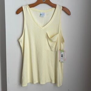 ❤️ 5/$35 Zenista sleep tank top yellow L
